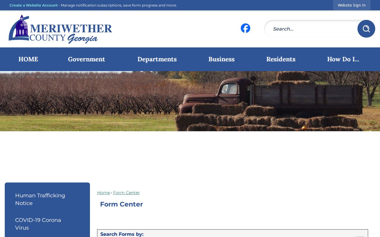 Meriwether County administrative open records request form