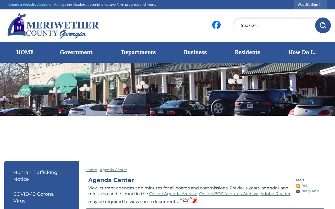 Meriwether County official agendas and minutes center